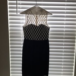 DVF black and white dress